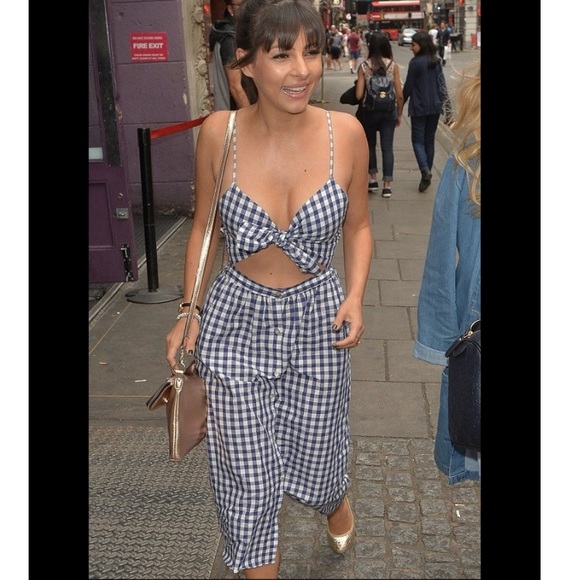 zara blue gingham dress